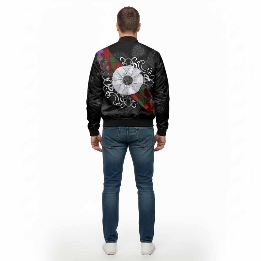 Maxwell Tartan Bomber Jacket Jacobite White Rose - Tartan Vibes Clothing