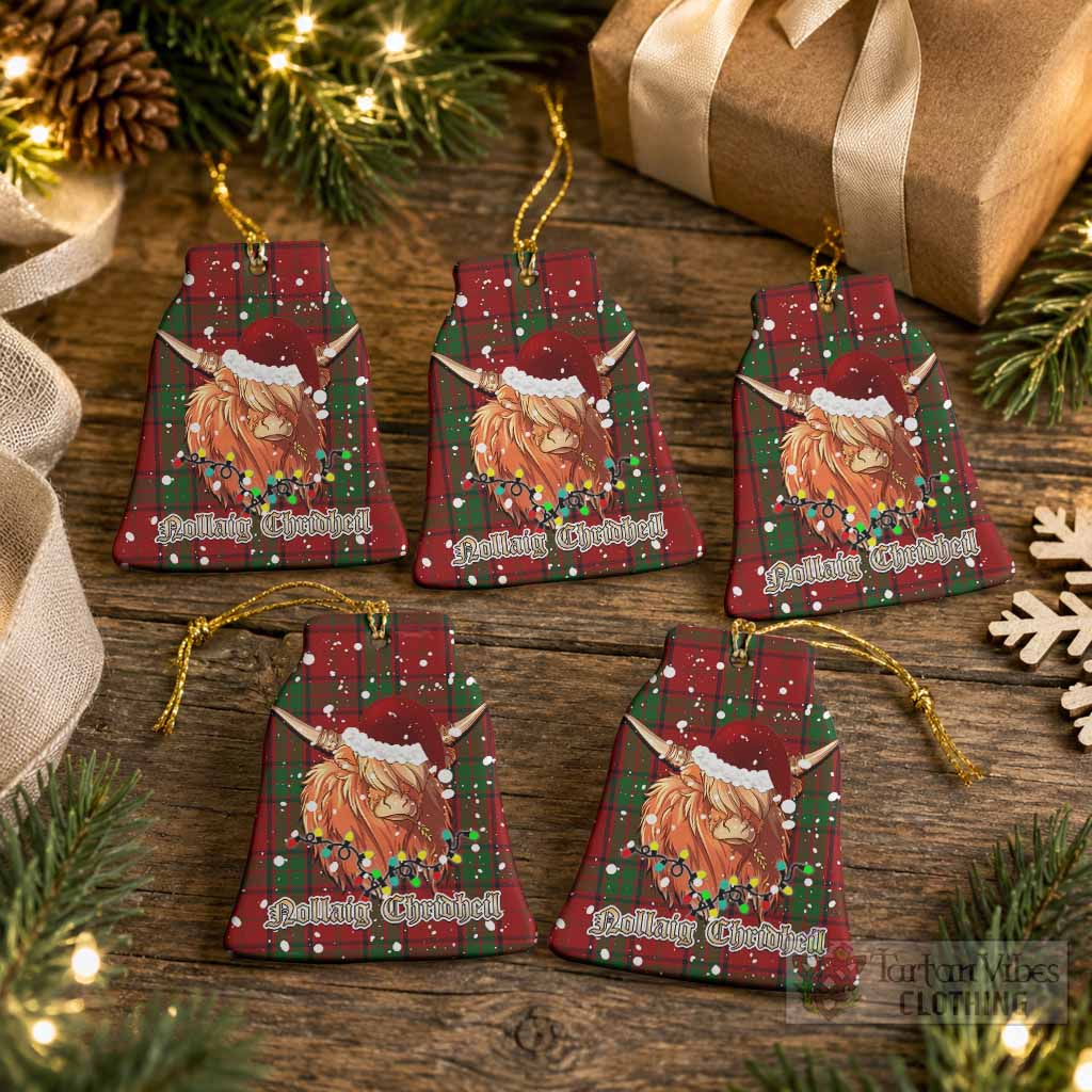 Maxwell Tartan Ceramic Bell Ornament Mister Coo - Highlander Decor Pack of 5 - Tartan Vibes Clothing