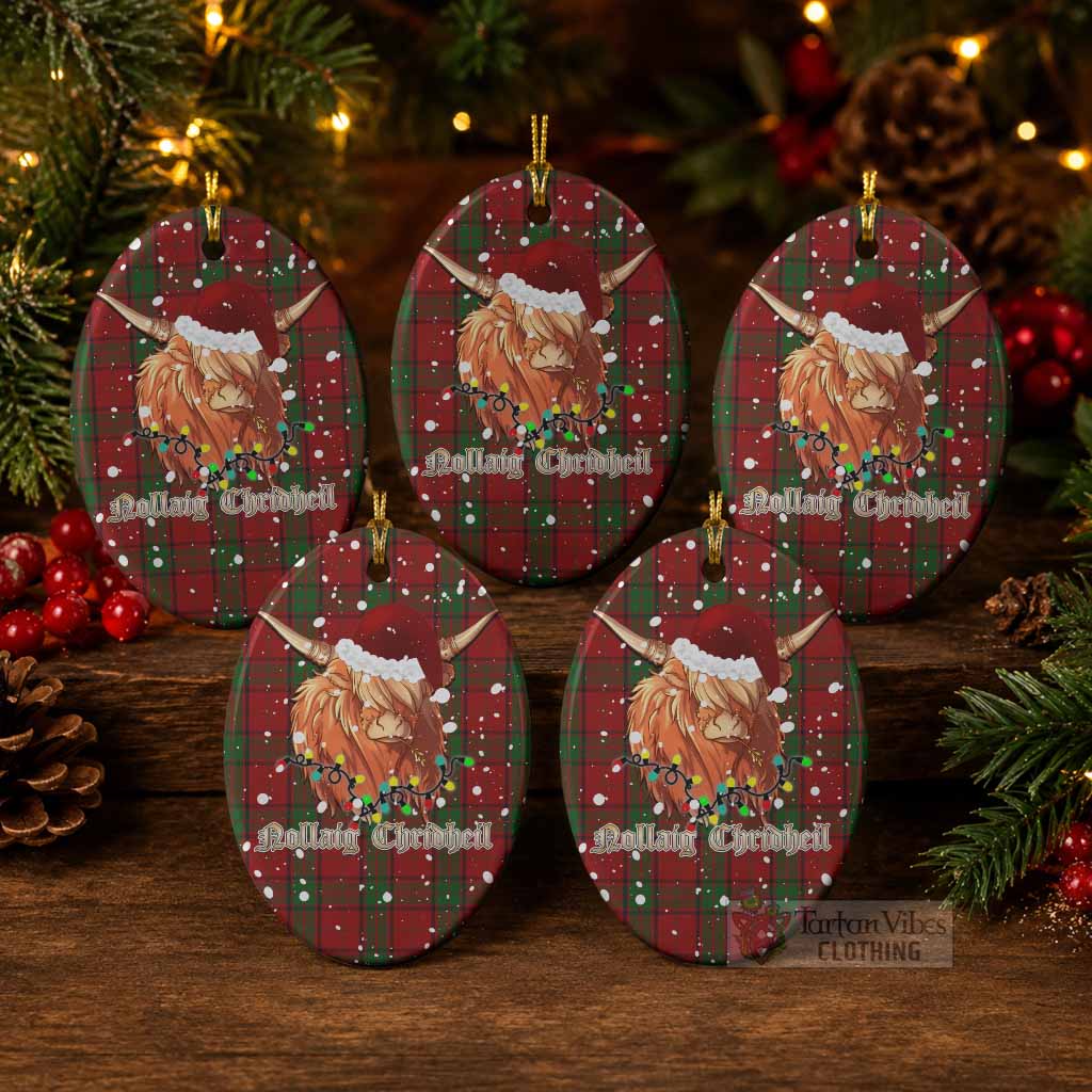 Maxwell Tartan Ceramic Oval Ornament Mister Coo - Highlander Decor Pack of 5 - Tartan Vibes Clothing