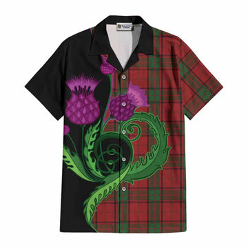 Maxwell Tartan Cotton Hawaiian Shirt Traditional Scottish Thistle