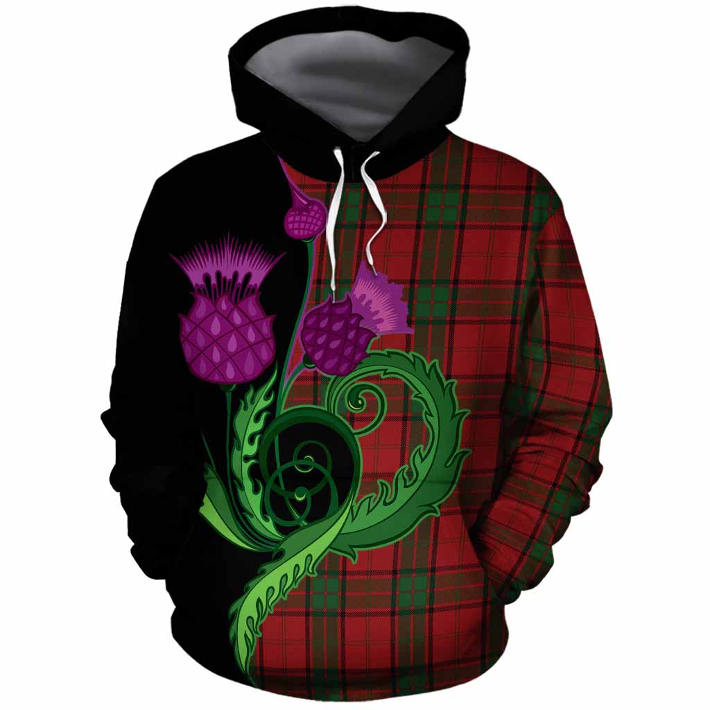 Maxwell Tartan Cotton Hoodie Traditional Scottish Thistle