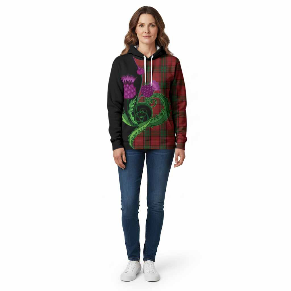 Maxwell Tartan Cotton Hoodie Traditional Scottish Thistle