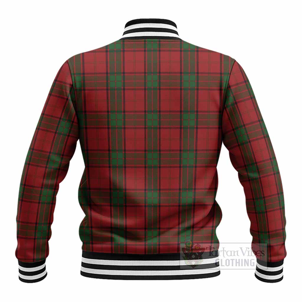 Maxwell Tartan Crest Baseball Jacket Ferocious Lion Style - Tartan Vibes Clothing