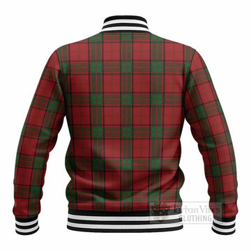 Maxwell Tartan Crest Baseball Jacket Ferocious Lion Style