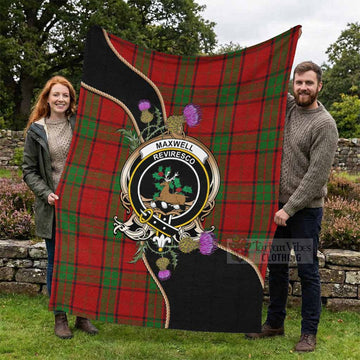 Maxwell Tartan Crest Blanket Scottish Thistle Spirit - Tartan Vibes Clothing