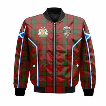 Maxwell Tartan Crest Bomber Jacket Scotland Coat of Arm Flag Style