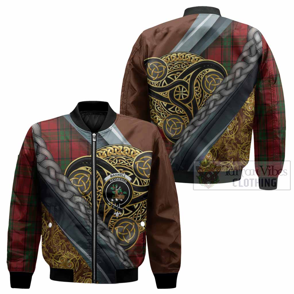 Maxwell Tartan Crest Bomber Jacket Scottish Triskele Celtic