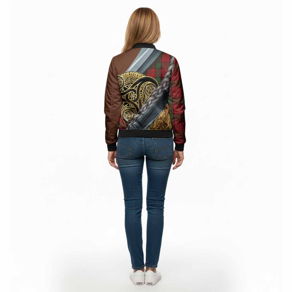 Maxwell Tartan Crest Bomber Jacket Scottish Triskele Celtic