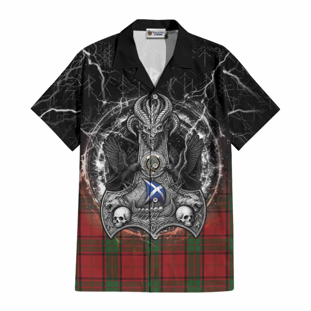 Maxwell Tartan Crest Cotton Hawaiian Shirt Celtic Odin's Raven Legacy