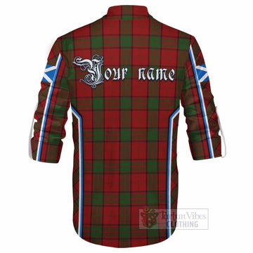 Maxwell Tartan Crest Ghillie Kilt Shirt Scotland Coat of Arm Flag Style
