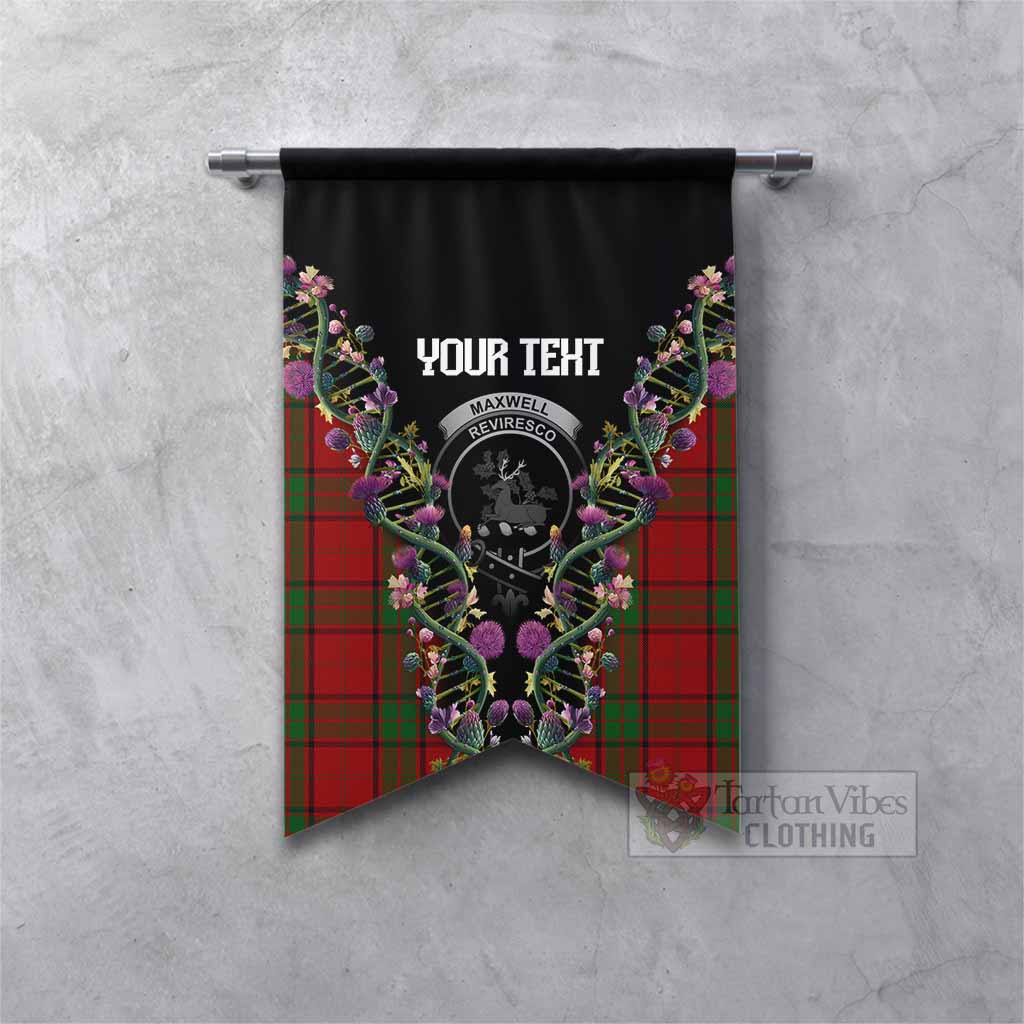 Maxwell Tartan Crest Gonfalon Scottish Heritage Thistle DNA