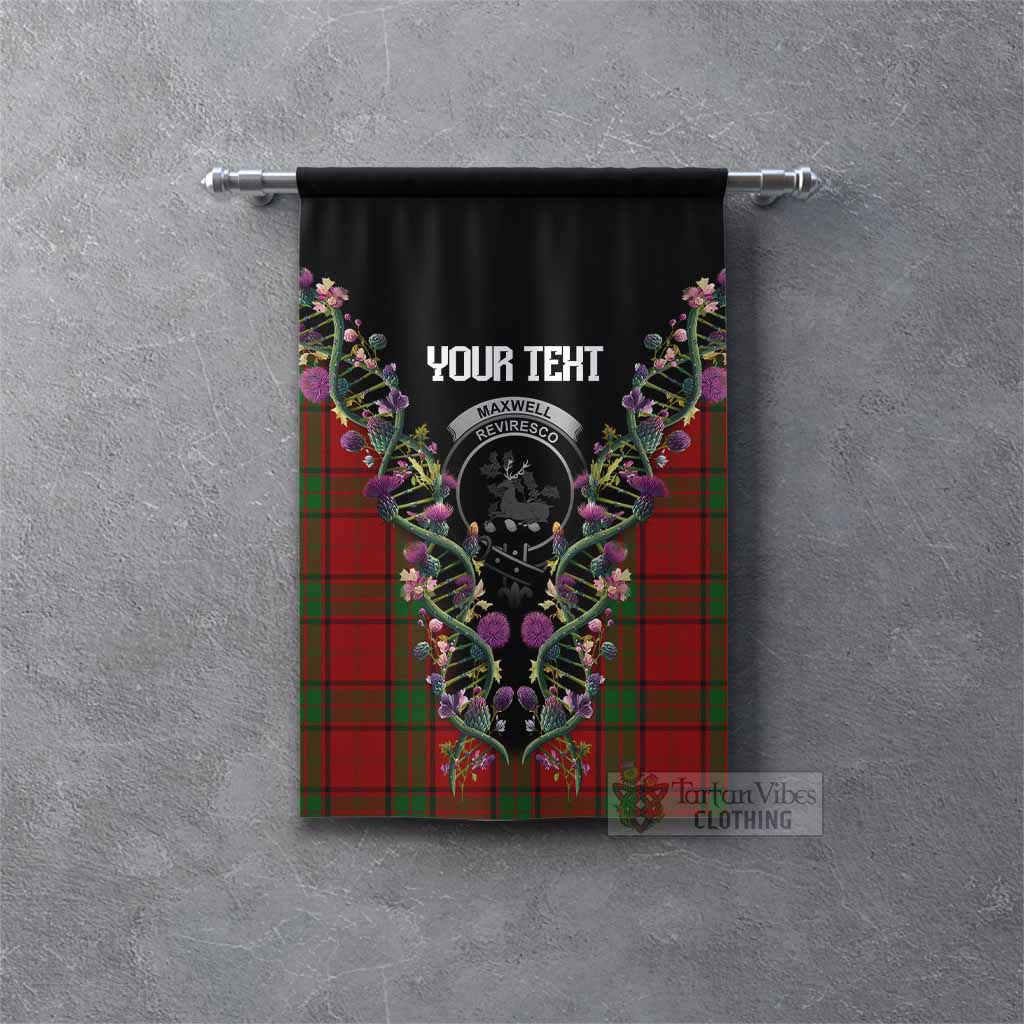 Maxwell Tartan Crest Gonfalon Scottish Heritage Thistle DNA