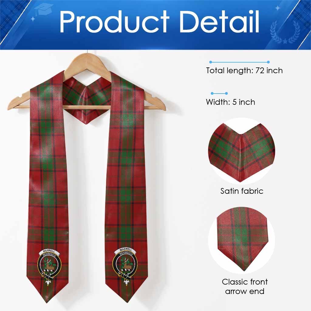 Maxwell Tartan Crest Graduation Stole - Tartan Vibes Clothing