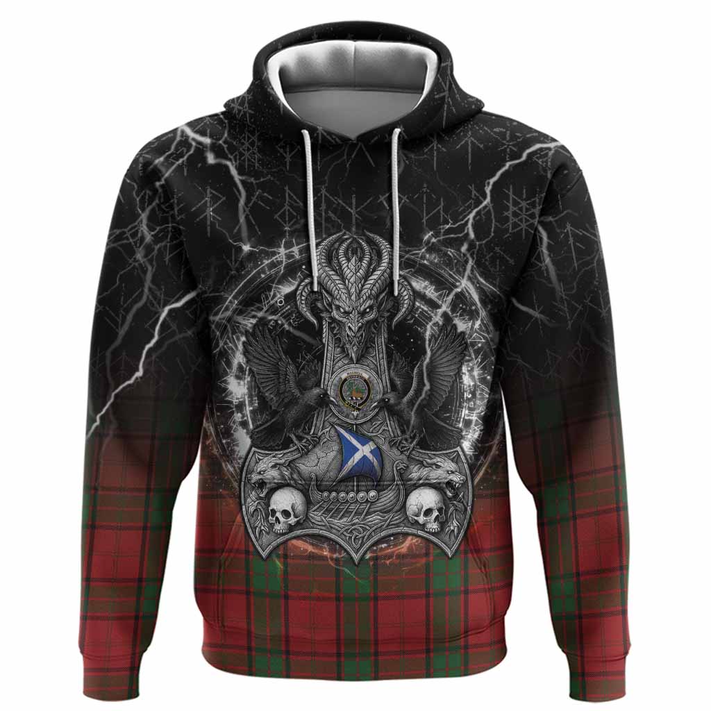 Maxwell Tartan Crest Hoodie Celtic Odin's Raven Legacy