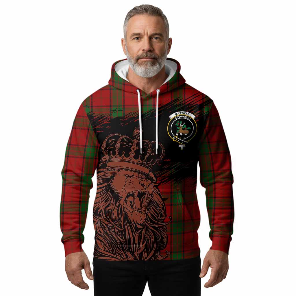 Maxwell Tartan Crest Hoodie Crowned Lion Heritage Style