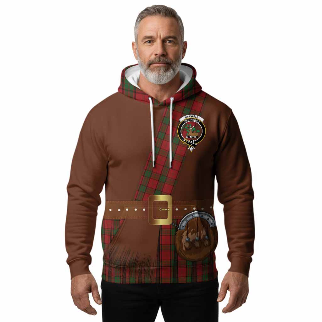 Maxwell Tartan Crest Hoodie Kilt Costume Style