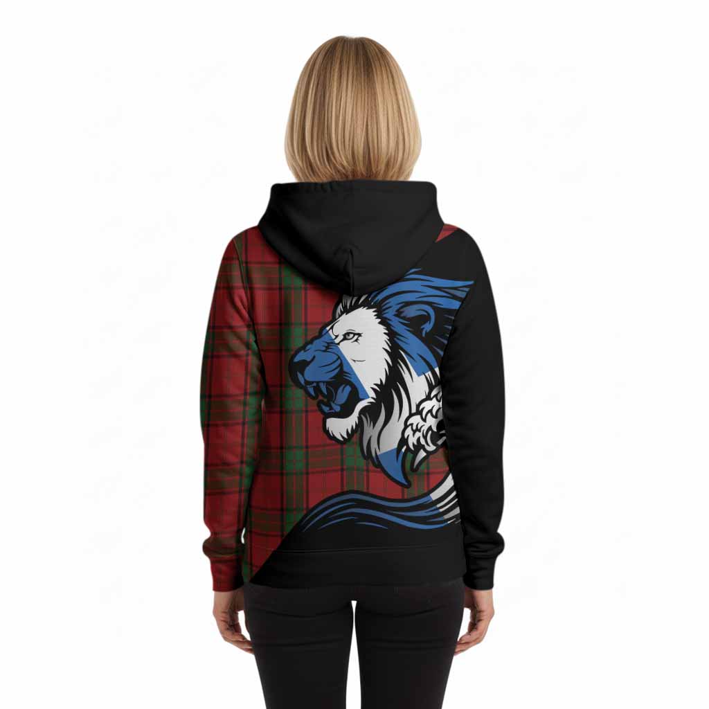Maxwell Tartan Crest Hoodie Scottish Golden Lions Wave Flow