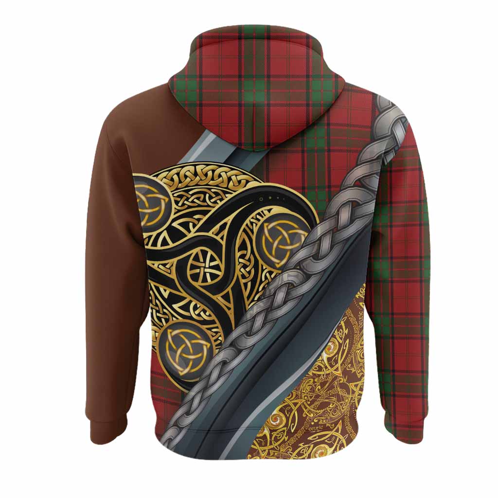 Maxwell Tartan Crest Hoodie Scottish Triskele Celtic