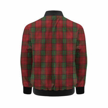 Maxwell Tartan Crest Kid Bomber Jacket Ferocious Lion Style