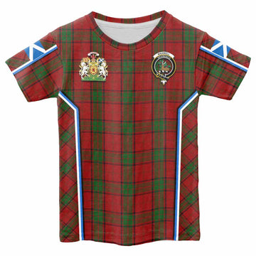 Maxwell Tartan Crest Kid T-shirt Scotland Coat of Arm Flag Style - Tartan Vibes Clothing