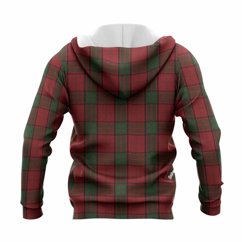 Maxwell Tartan Crest Knitted Hoodie Ferocious Lion Style