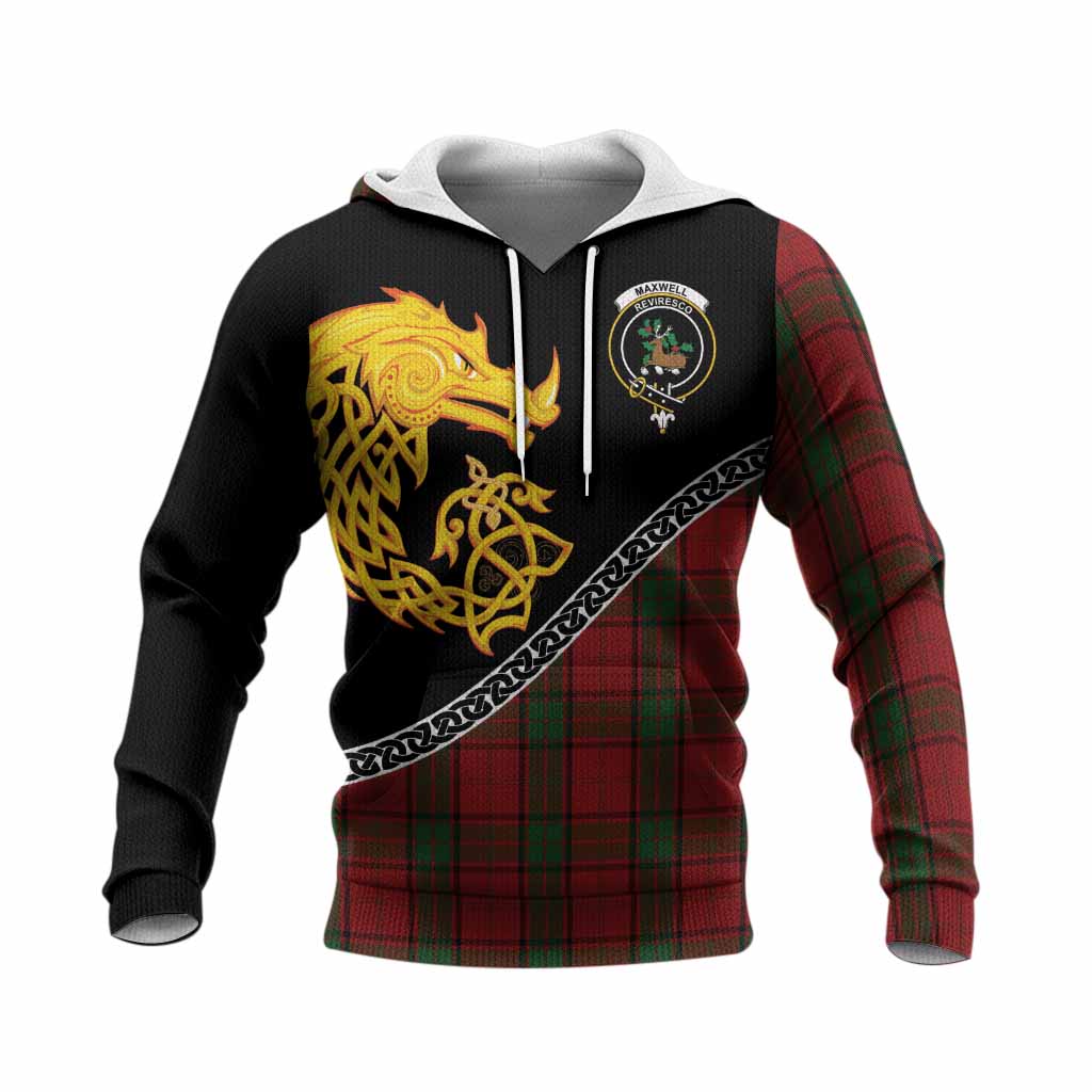 Maxwell Tartan Crest Knitted Hoodie Legendary Dragon Knot Half Style