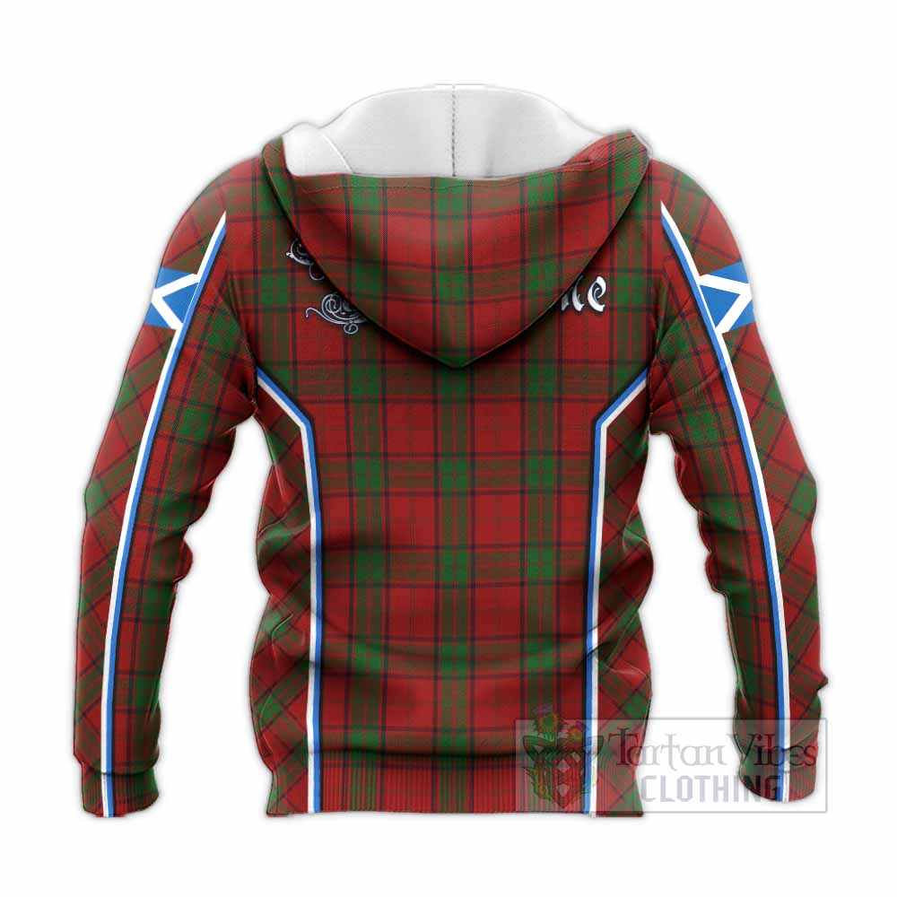 Maxwell Tartan Crest Knitted Hoodie Scotland Coat of Arm Flag Style - Tartan Vibes Clothing