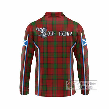 Maxwell Tartan Crest Long Sleeve Polo Shirt Scotland Coat of Arm Flag Style