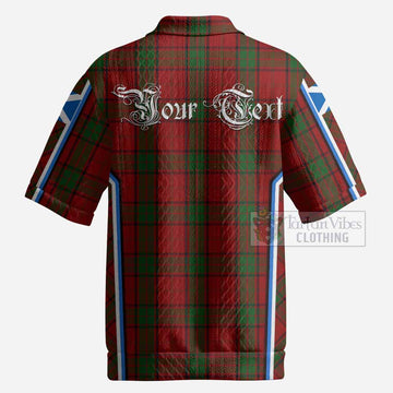 Maxwell Tartan Crest Men’s Polo Sweater Top Scotland Coat of Arm Flag Style