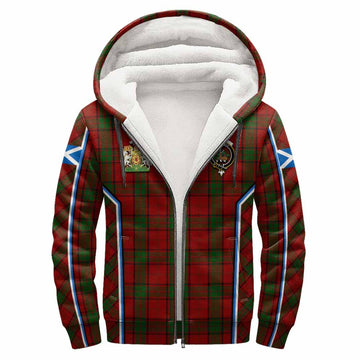Maxwell Tartan Crest Sherpa Hoodie Scotland Coat of Arm Flag Style