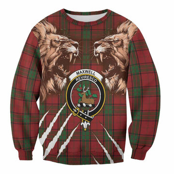Maxwell Tartan Crest Sweatshirt Ferocious Lion Style