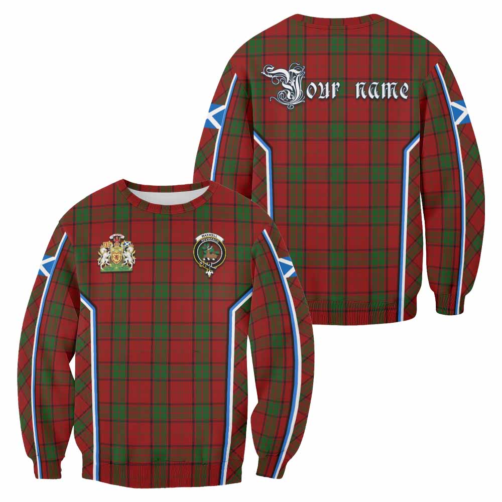 Maxwell Tartan Crest Sweatshirt Scotland Coat of Arm Flag Style - Tartan Vibes Clothing