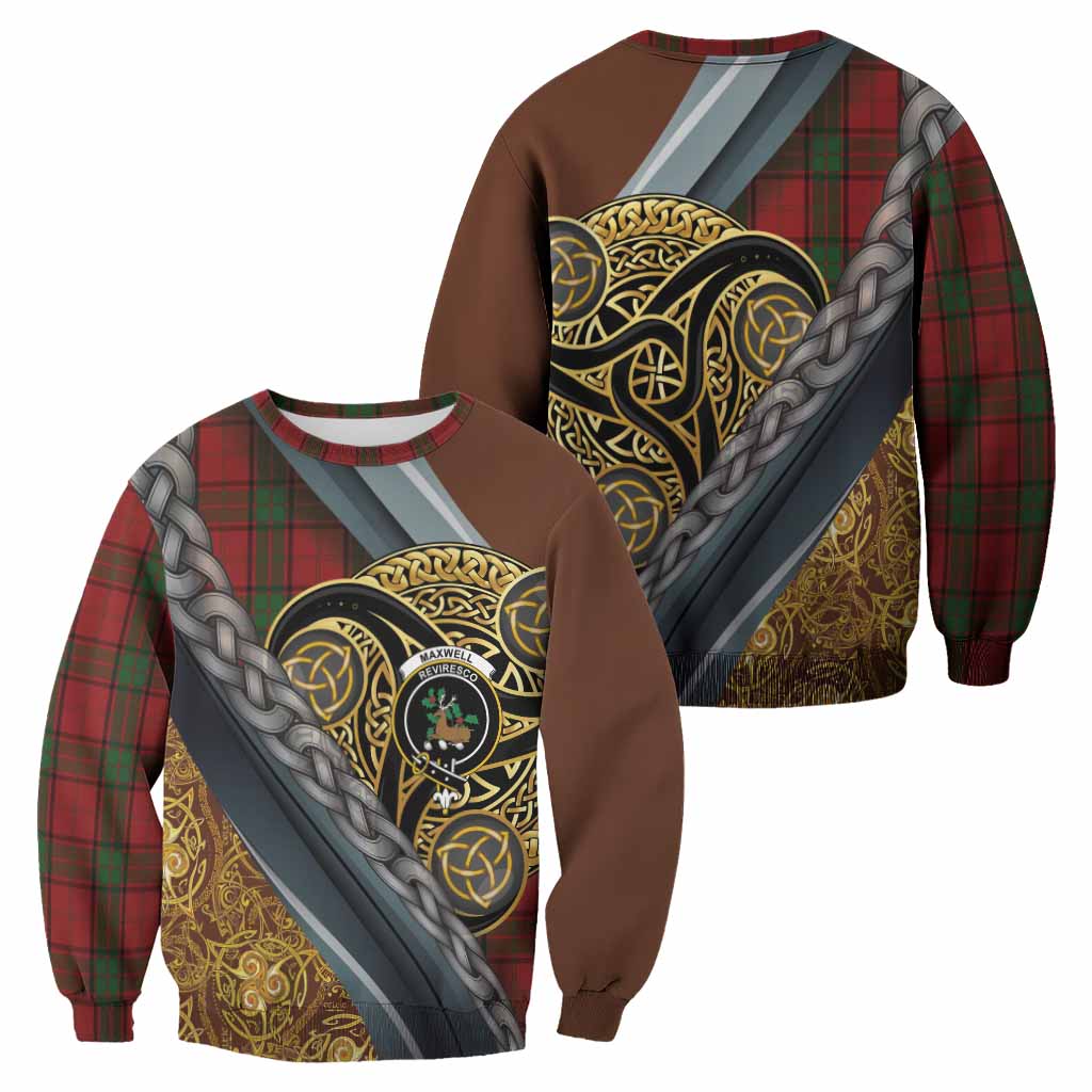 Maxwell Tartan Crest Sweatshirt Scottish Triskele Celtic