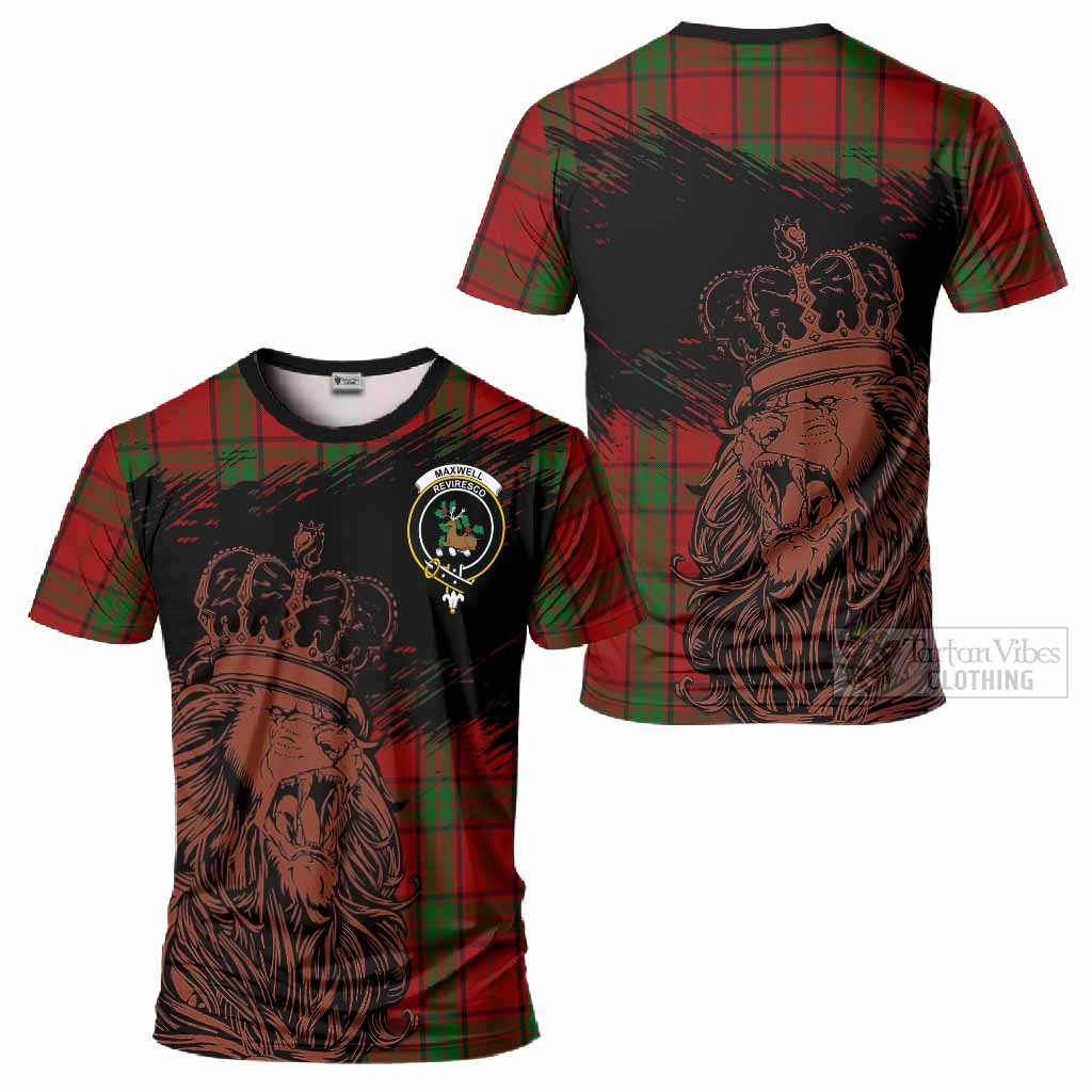 Maxwell Tartan Crest T-Shirt Crowned Lion Heritage Style