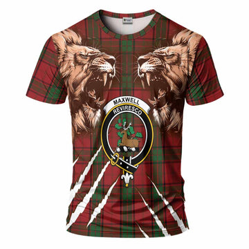 Maxwell Tartan Crest T-Shirt Ferocious Lion Style