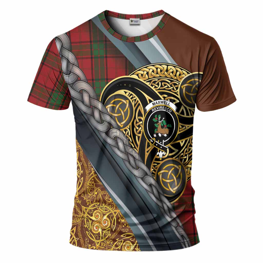 Maxwell Tartan Crest T-Shirt Scottish Triskele Celtic