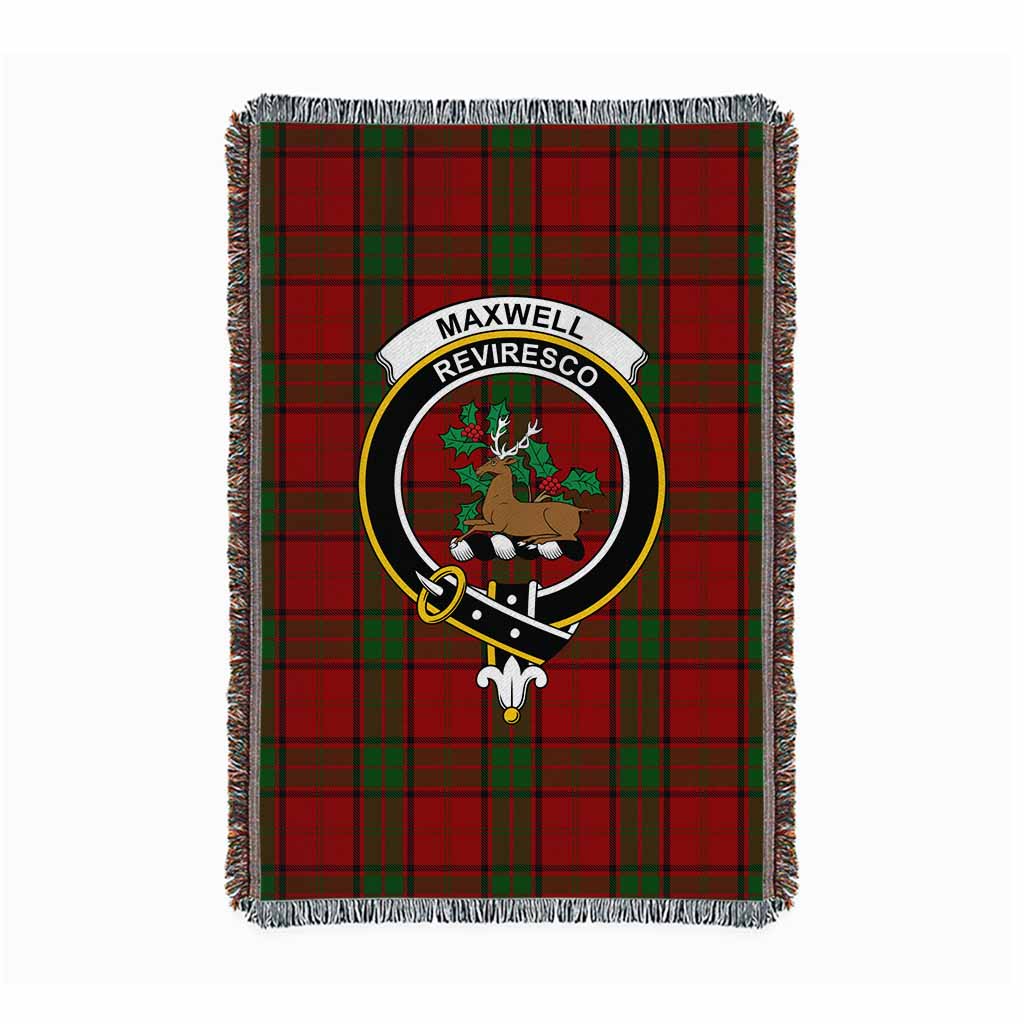 Maxwell Tartan Crest Woven Blanket S 43 x 67 inches 110 x 170cm - Tartan Vibes Clothing