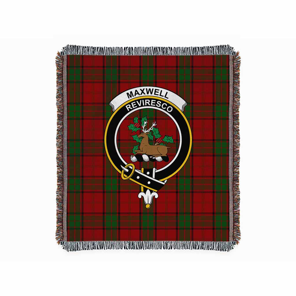 Maxwell Tartan Crest Woven Blanket M 51 x 60 inches 130 x 150cm - Tartan Vibes Clothing