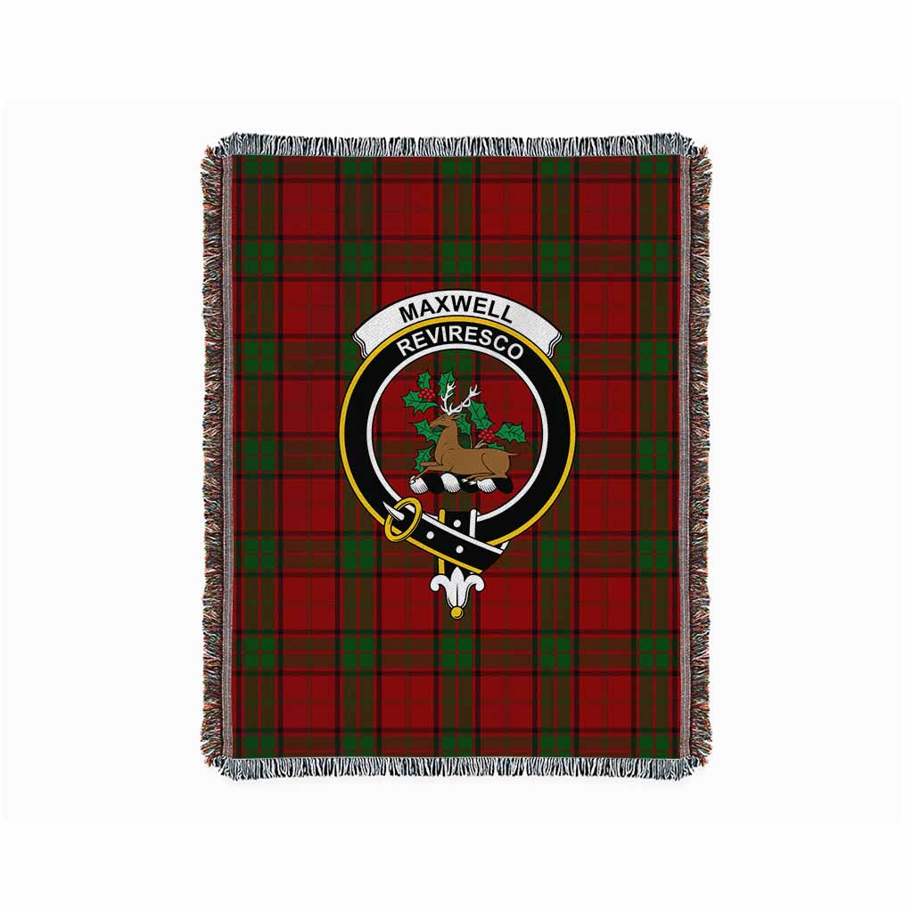 Maxwell Tartan Crest Woven Blanket L 59 x 79 inches 150 x 200cm - Tartan Vibes Clothing