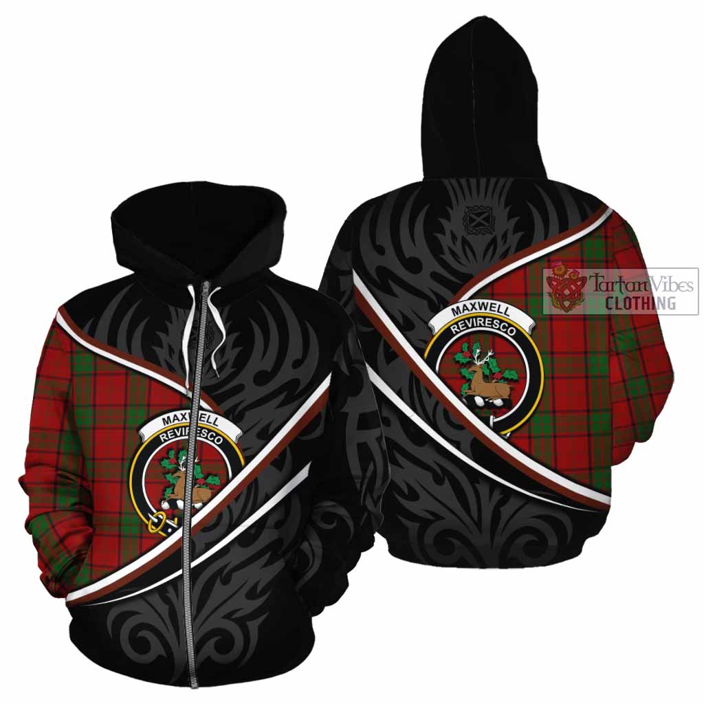 Maxwell Tartan Family Crest Cotton Hoodie Celtic Scottish Thistle Floral - Tartan Vibes Clothing