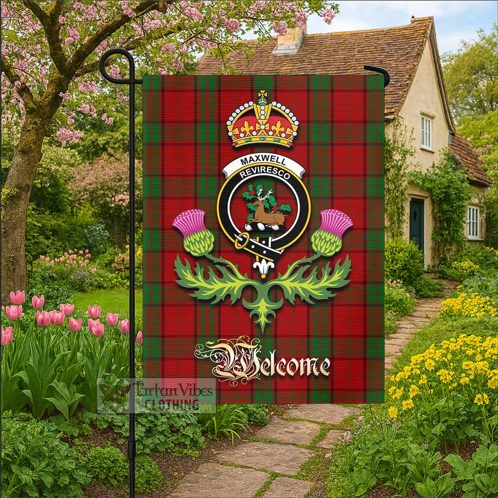 Maxwell Tartan Family Crest Garden Flag Royal Thistle Welcome Style - Tartan Vibes Clothing