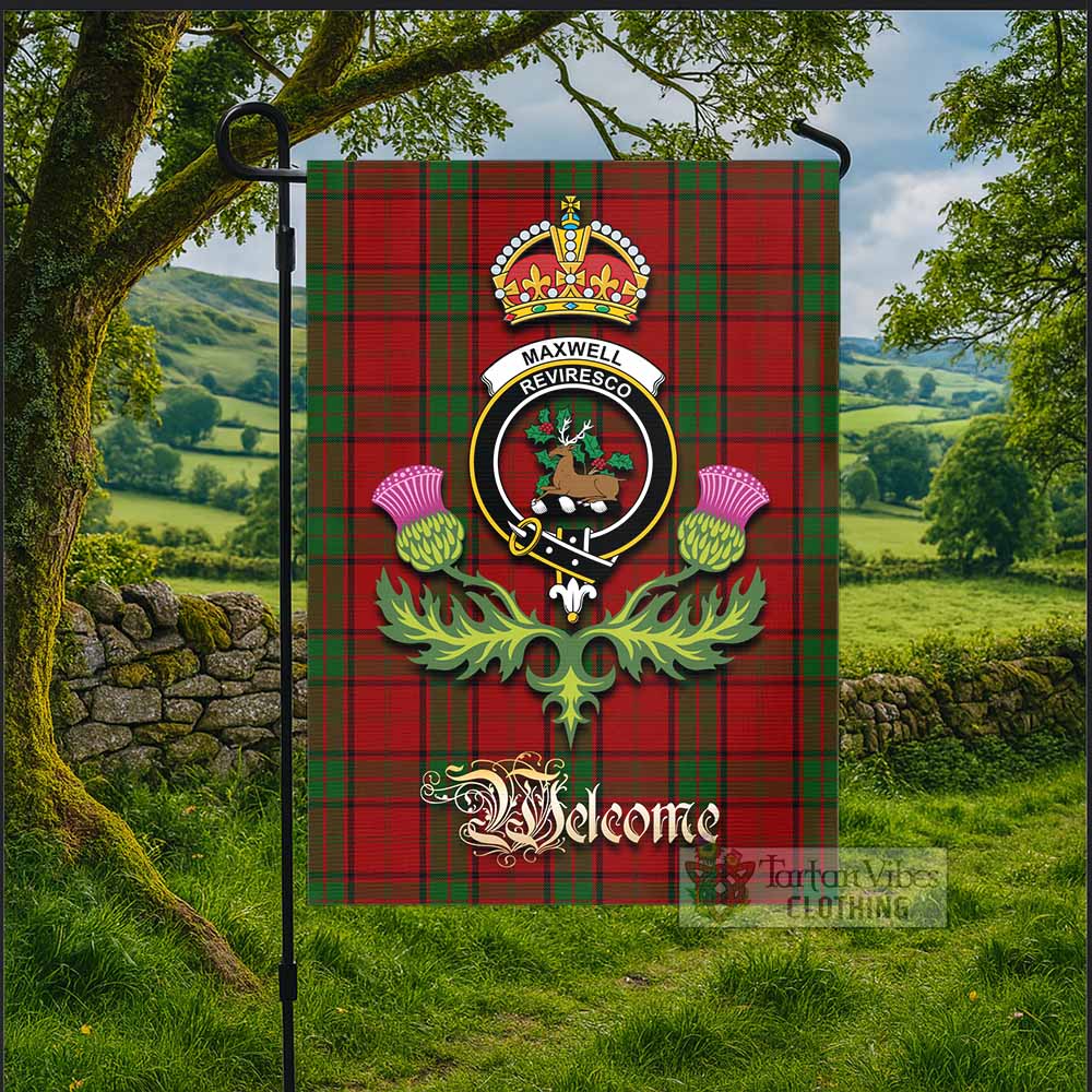 Maxwell Tartan Family Crest Garden Flag Royal Thistle Welcome Style - Tartan Vibes Clothing