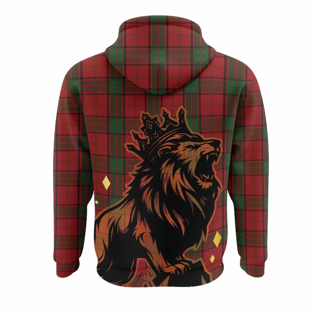 Maxwell Tartan Family Crest Hoodie Crowned Lion Roaring