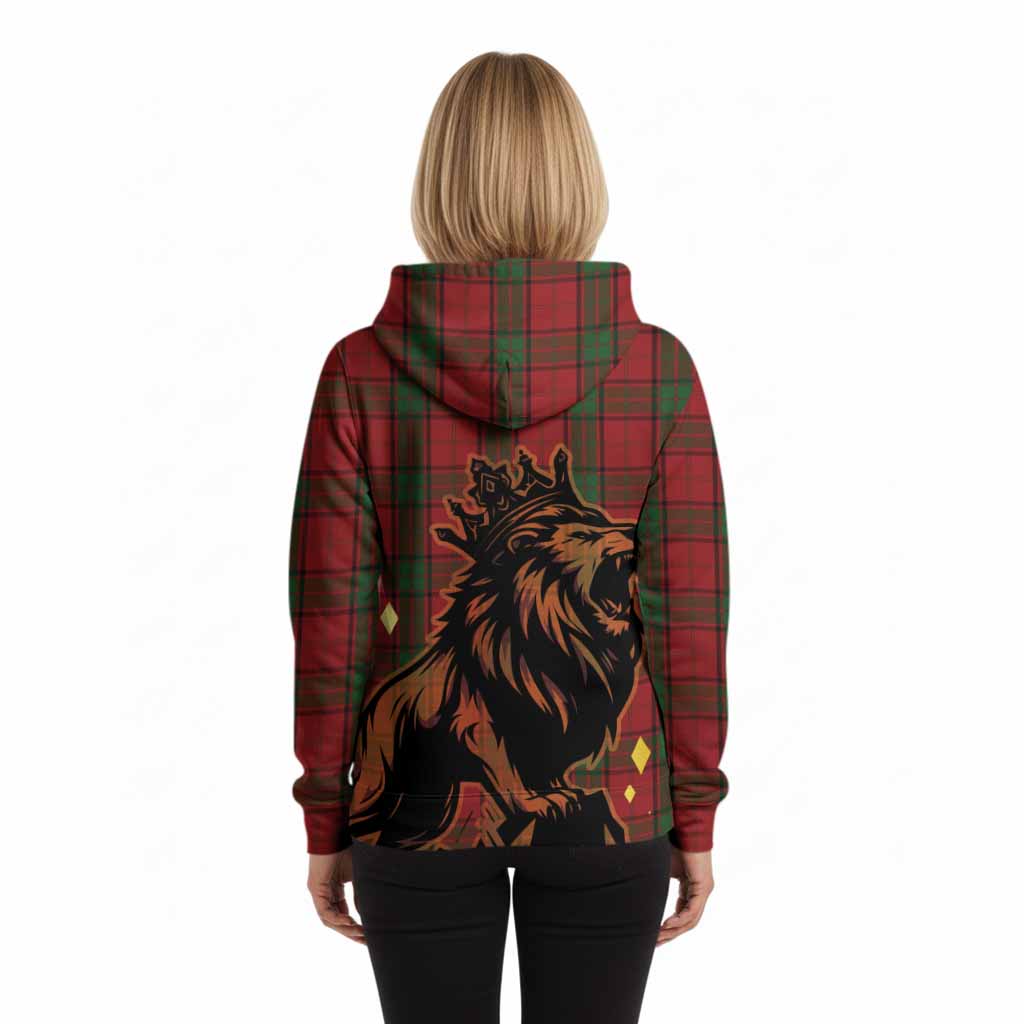 Maxwell Tartan Family Crest Hoodie Crowned Lion Roaring