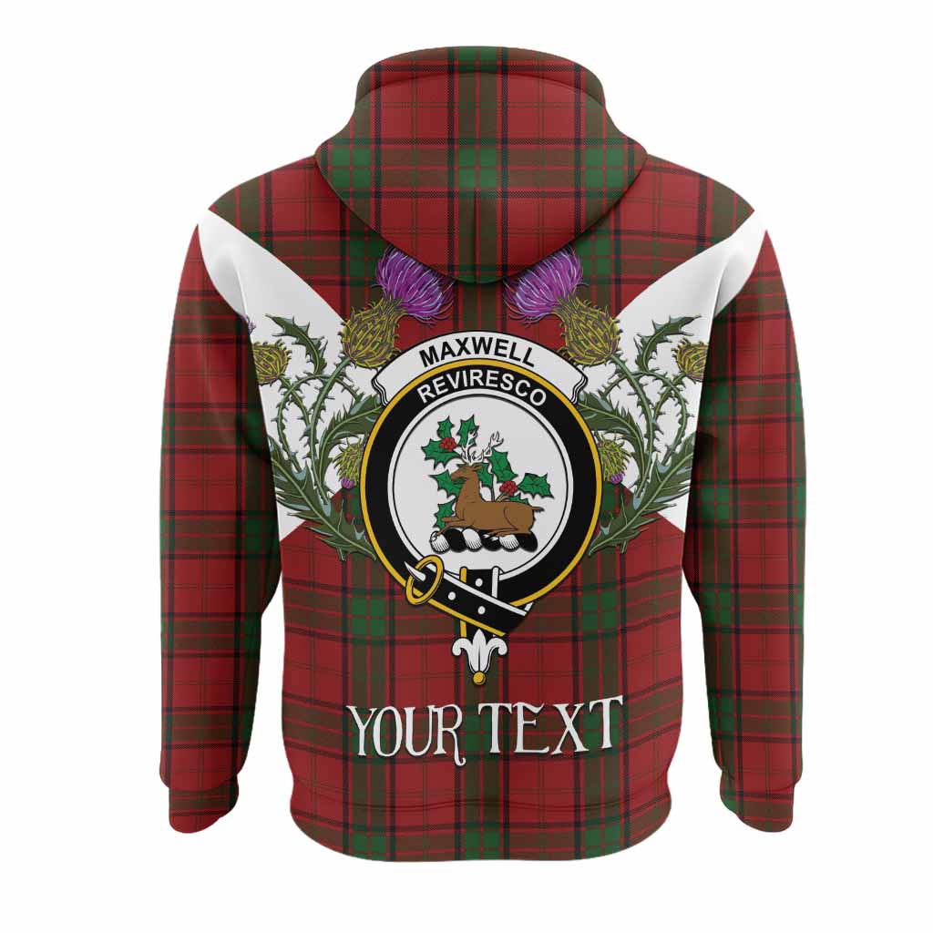 Maxwell Tartan Family Crest Hoodie Scottish Burns Night Thistle Floral