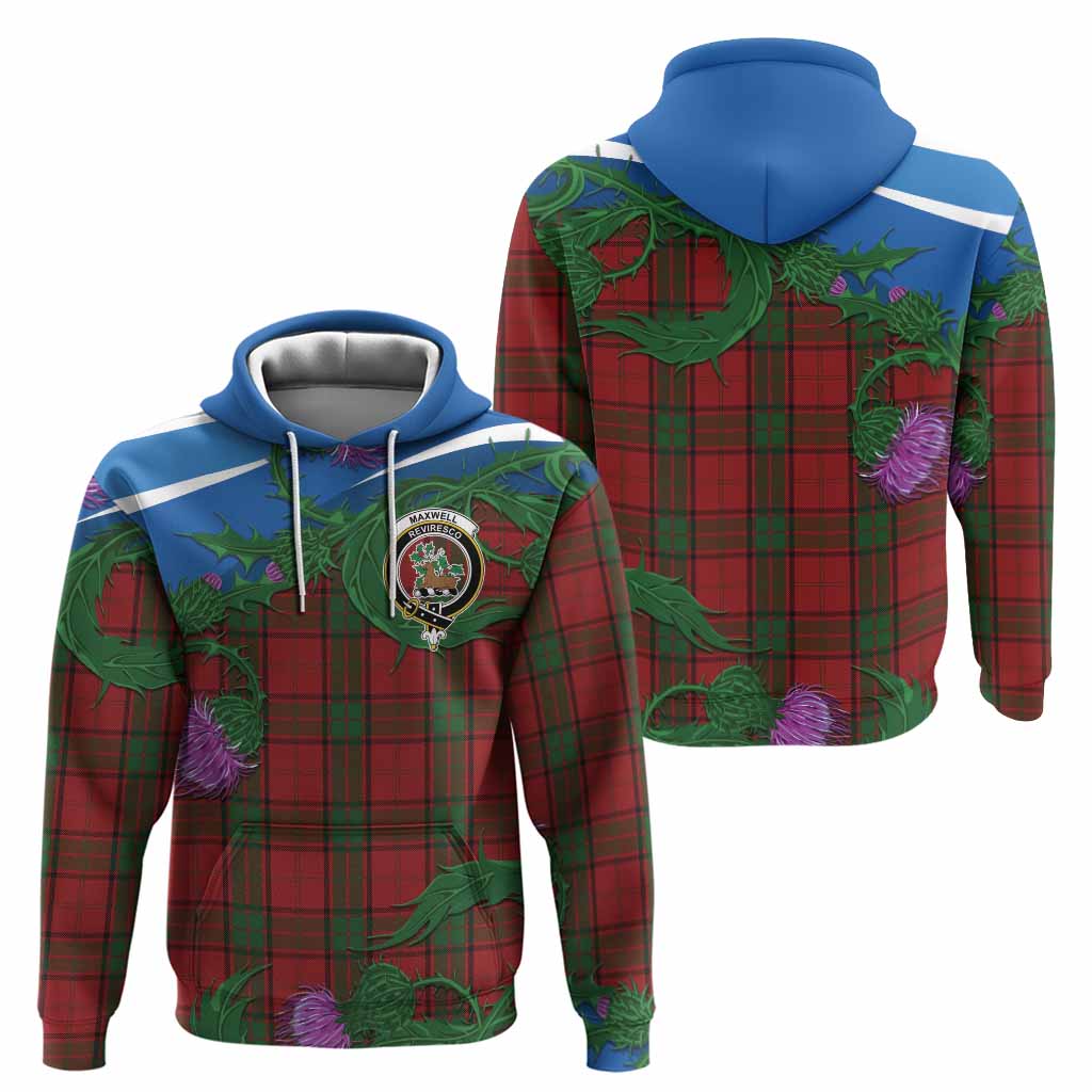 Maxwell Tartan Family Crest Hoodie Thistle in Minimalism