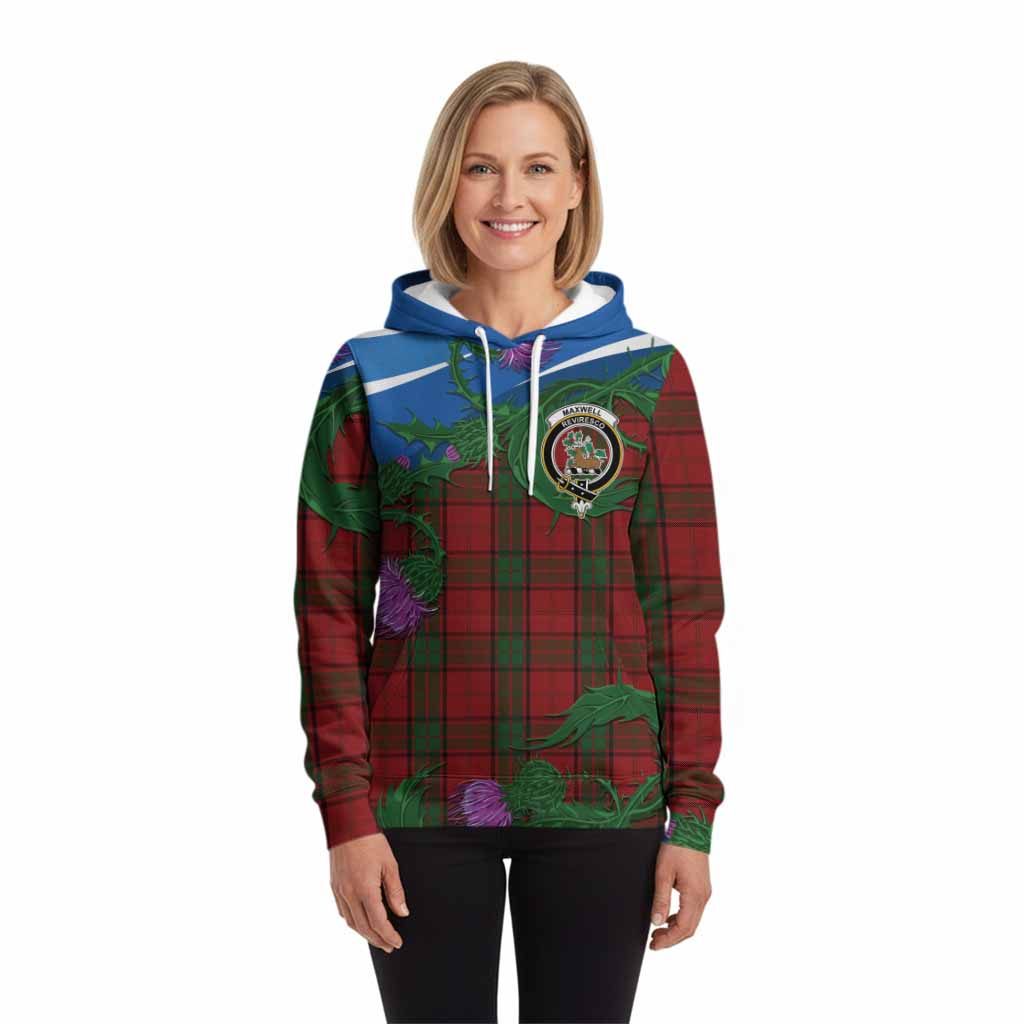 Maxwell Tartan Family Crest Hoodie Thistle in Minimalism
