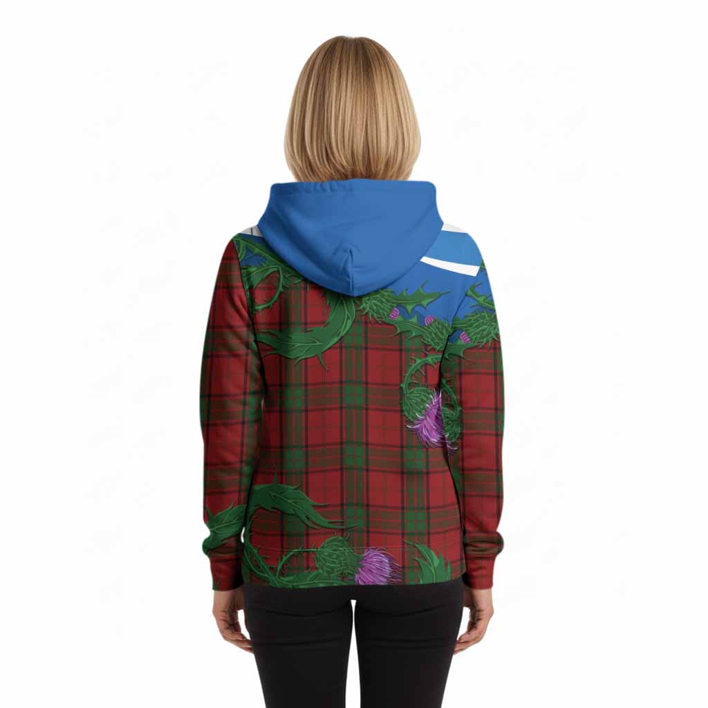 Maxwell Tartan Family Crest Hoodie Thistle in Minimalism