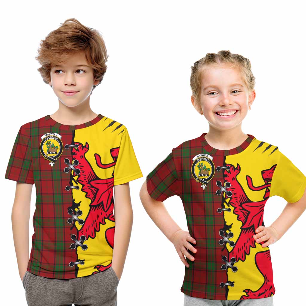 Maxwell Tartan Family Crest Kid T-shirt Lion Rampant Honor - Tartan Vibes Clothing