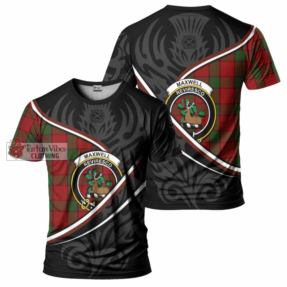 Maxwell Tartan Family Crest T-shirt Celtic Scottish Thistle Floral - Tartan Vibes Clothing